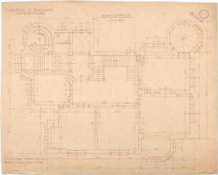 Pfann, Paul; München, Möhlstr.; Wohnhaus O. Bischoff - Grundriss EG