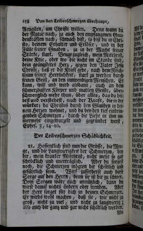 Der Leibesschmerzen Schädlichkeit.