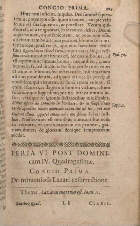 Feria VI. Post Dominicam IV. Quadragesimae. Concio Prima [- Concio Qvinta.]