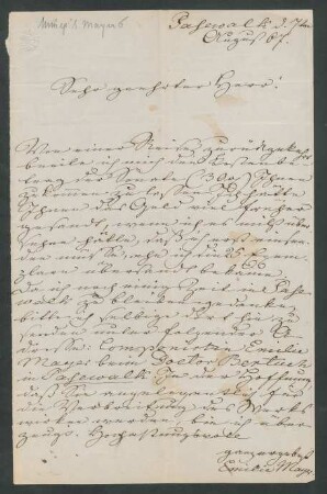 Brief an Musikverlag Ed. Bote und G. Bock : 07.08.1867