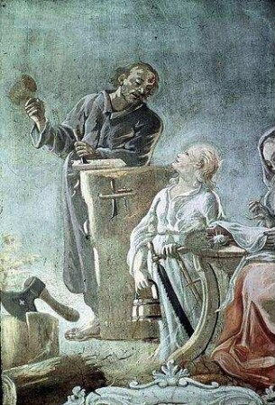 Die Heilige Familie in Josephs Werkstatt