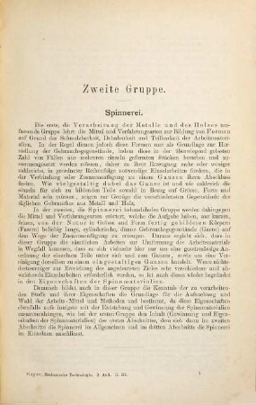 Lehrbuch der vergleichenden mechanischen Technologie, 2. Verarbeitung der Faserstoffe : (Spinnerei, Weberei, Papierfabrikation)