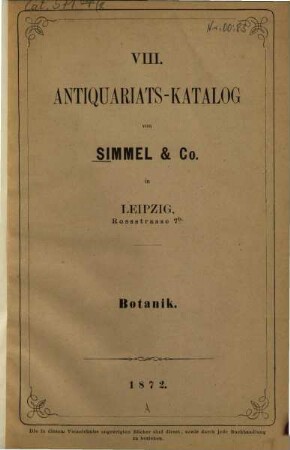 Antiquariats-Katalog, 8
