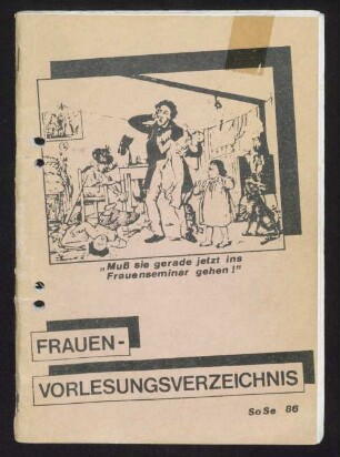 SS 1986: Frauenvorlesungsverzeichnis