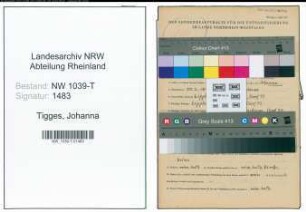 Entnazifizierung Johanna Tigges , geb. 20.02.1892 (Lehrerin)