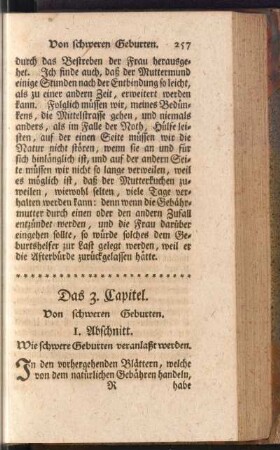 Das 3. Capitel. Von schweren Geburten