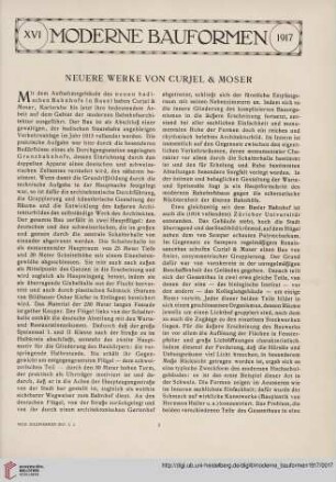 Neuere Werke von Curjel & Moser