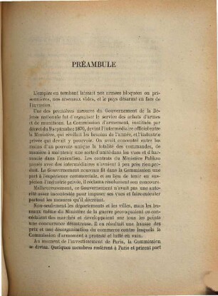 Rapport fait au nom de la Commission de Marchés sur les opérations de la Commission d'armement, pendant la guerre