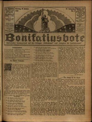 Ausgabe vom Sonntag, den 25. Januar 1920.
