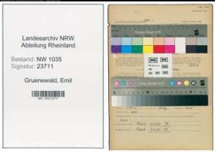 Entnazifizierung Emil Gruenewald , geb. 11.02.1893 (Bergmann)