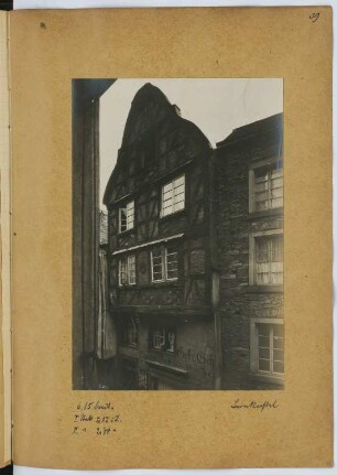 Wohnhaus, Bernkastel: Ansicht (aus: Skizzen- und Fotoalbum 8)
