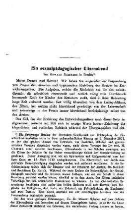 Ein sexualpädagogischer Elternabend