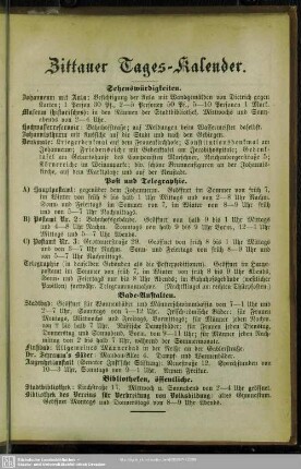 Zittauer Tages-Kalender