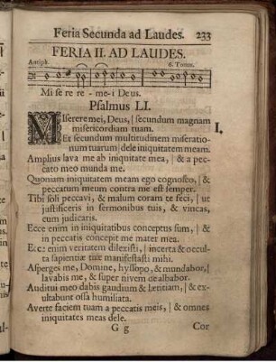Feria II. Ad Laudes.