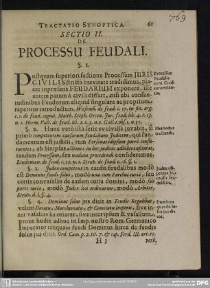 Sectio II. De Processu Feudali
