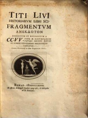 Titi Livii Historiarum libri XCI fragmentum anekdoton