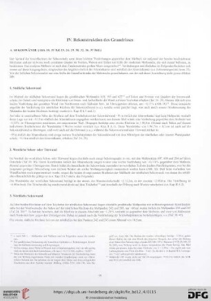 IV. Rekonstruktion des Grundrisses