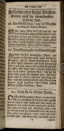 Collecten oder kurzte Kirchen-Gebete auff die fürnehmsten Feste im Jahr.