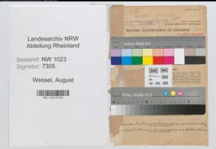 Entnazifizierung August Wessel , geb. 19.05.1889 (Postinspektor)