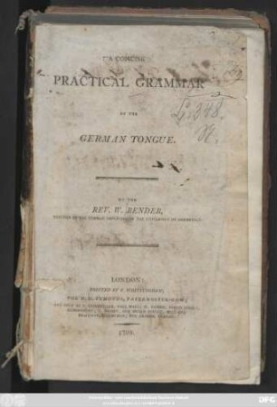 A Concise Practical Grammar Of The German Tongue