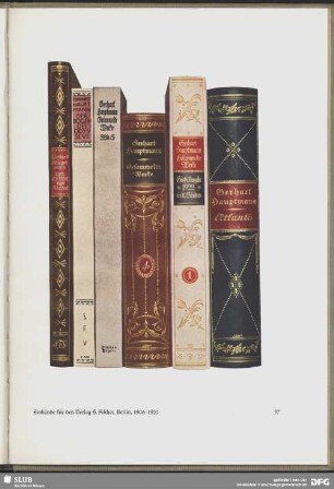 Einbände für den Verlag S. Fischer