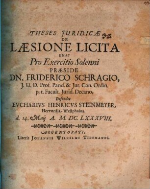 Theses iuridicae de laesione licita