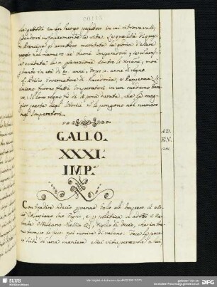 Gallo. XXXI.o Imp.e