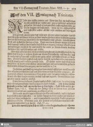 Auff den VII. Sontag nach Trinitatis