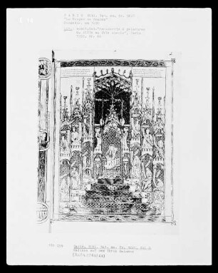 La Verger du Soulas, Folio 2, Madonna auf dem Thron Salomon