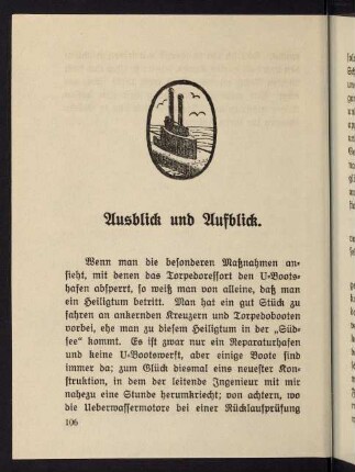 106-112, Ausblick und Aufblick