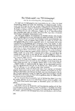 Ein Schattenspiel vom Till Eulenspiegel
