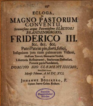 Ecloga de magno pastorum conventu