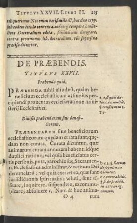 De Praebendis. Titulus XXVII.