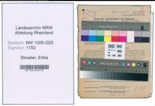 Entnazifizierung Erika Stroeter , geb. 01.10.1918 ()