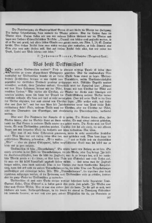 Was heißt Volksmission?