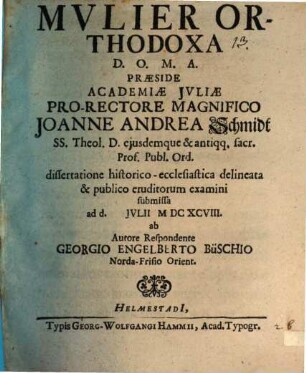 Mulier orthodoxa