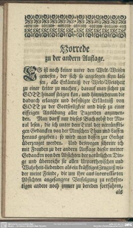 Vorrede zu der andern Auflage