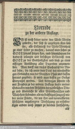Vorrede zu der andern Auflage