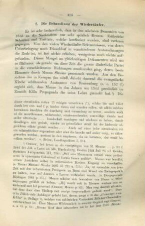 2. Die Behandlung der Wiedertäufer
