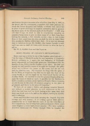 Some Phase of Canada´s Development. By W. L. Griffith.