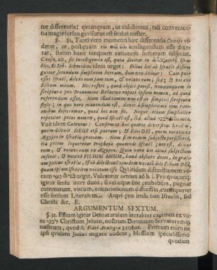 Argumentum Sextum.