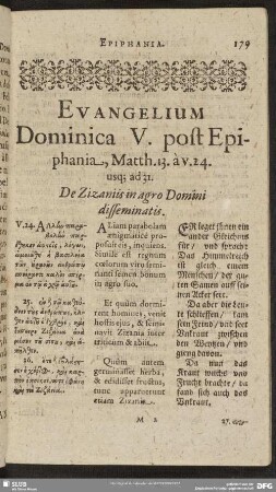 Evangelium Dominica V. post Epiphania