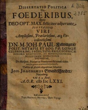 De foederibus