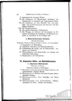 1. Allgemeine Hüttenkunde