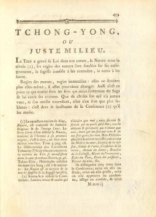 Tchong-Yong ou juste milieu