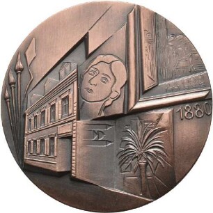 Medaille von Victor Huster auf Hans Purrmann und als Jahresgabe 1989 an Mitglieder der Numismatischen Gesellschaft Speyer