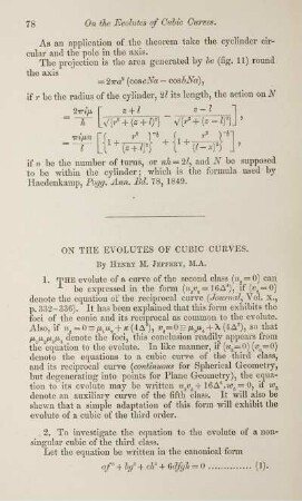 On the evolutes of cubic curves.
