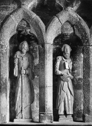 Apostelfiguren : Apostelfiguren (nach 1564). Pleyben, Saint-Germain, Vorhalle (Süd)
