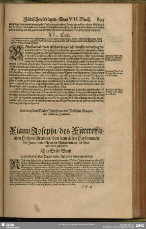 Flavij Josephi, des Fürtrefflichen Historienschreibers, von dem alten Herkommen der Juden, wider Apionem Alexandrinum, an Epaphroditum geschriben