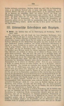 378-381 Litterarische Uebersichten und Anzeigen
